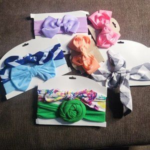 New girls hair accessories lot ( hair bows and headbands ) Lot of 8
